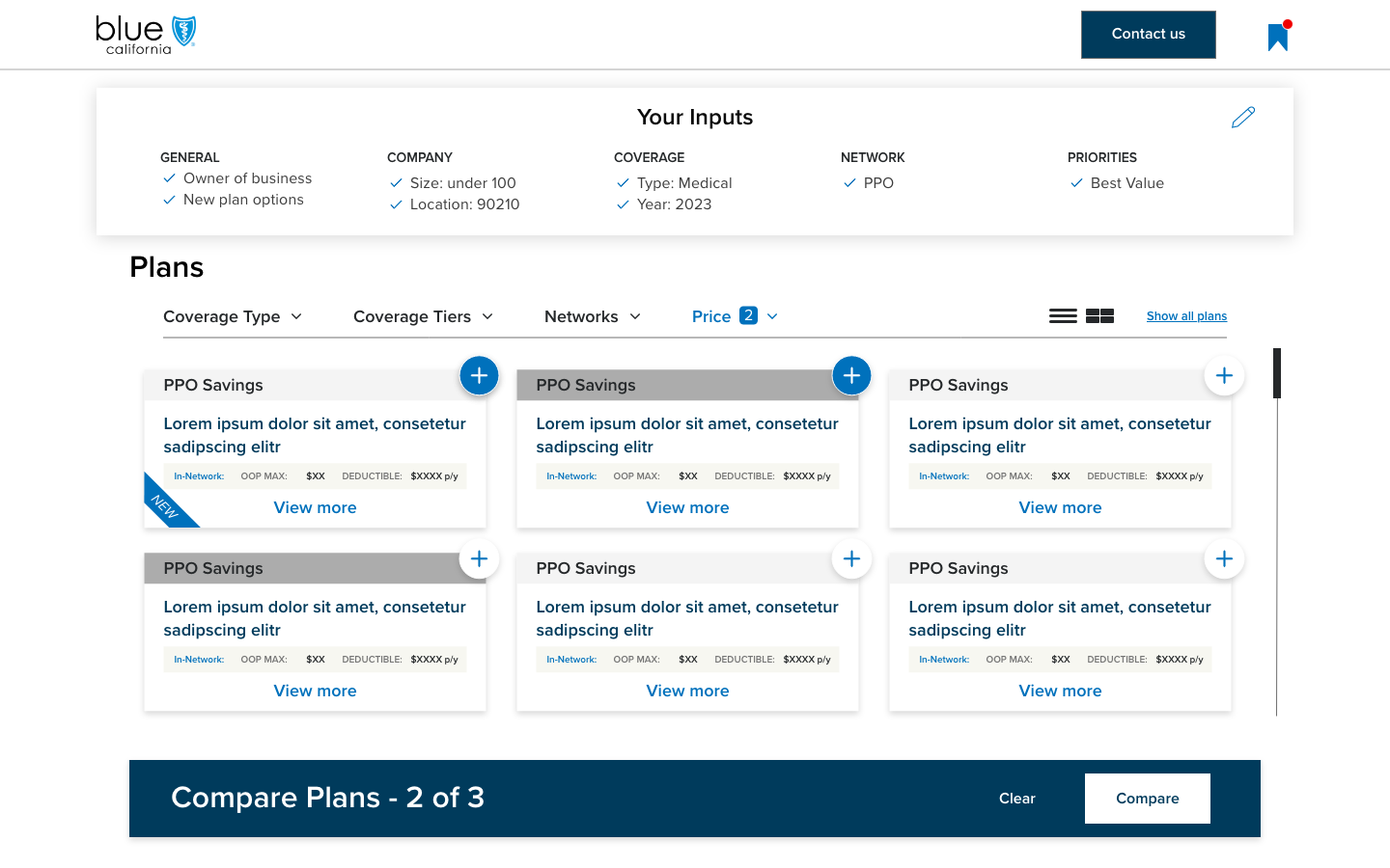 Plan Results – 2 Plans Added